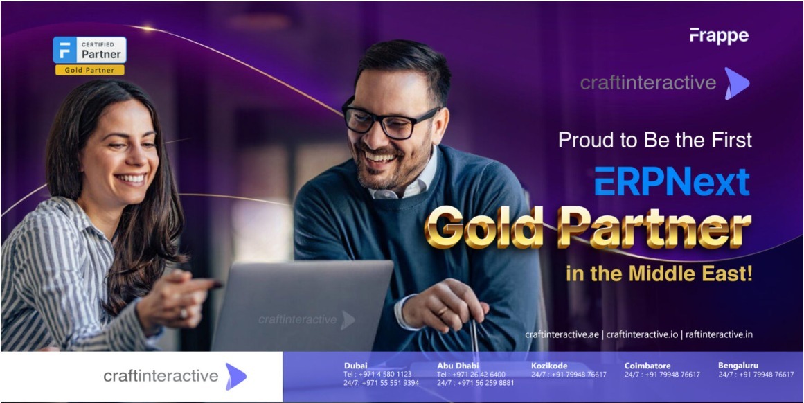 ERPNext Gold Partner in UAE | Craft interactive 